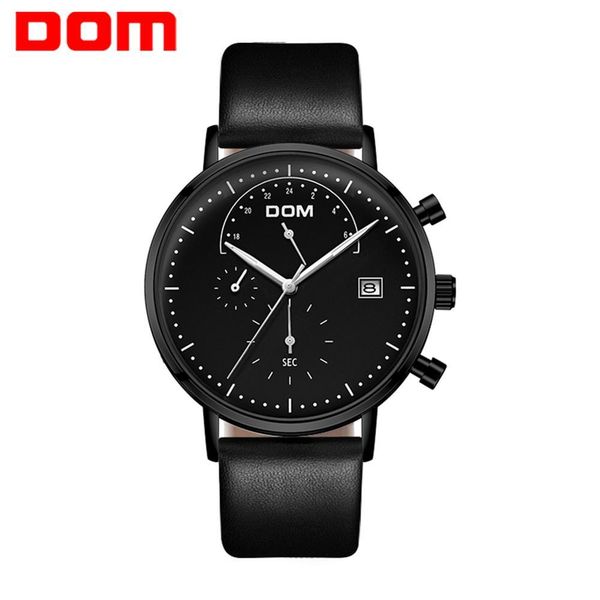 

dom fashion men's sport watch analog quartz waterproof date military multifunction wrist watches men clock m-612bl, Slivery;brown