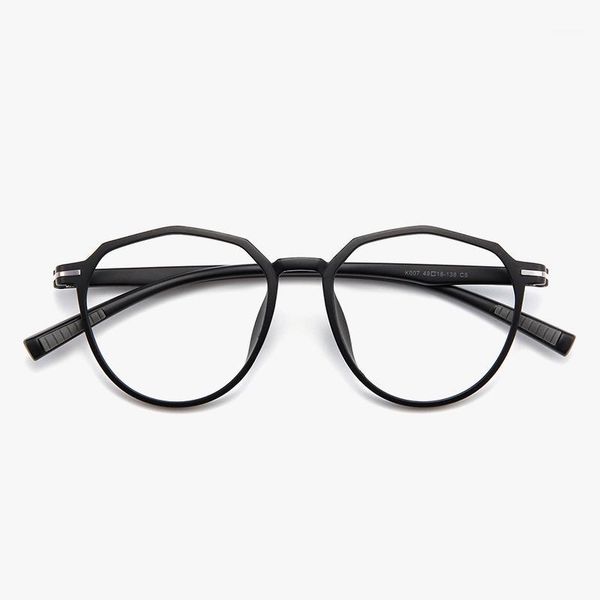 

glasses frames fashion polygon eyeglasses women men anti blue light glasses half frame computer eyewear metal spectacles frames1, Black