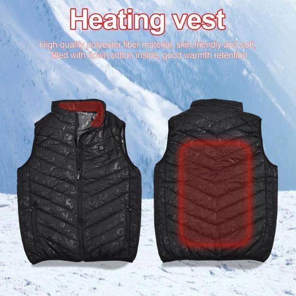 

outdoor t-shirts men women usb electric heated vest jacket 3 adjustable temperature levels back heating for hiking cycling skiing1, Gray;blue