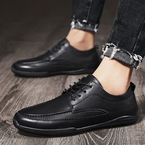 

men oxfords shoes genuine leather dress shoes fashion brogue lace up flats outdoor wedding party male casual shoes footwear #yr4n