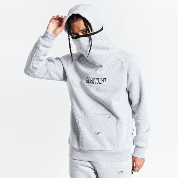 

2020 fall new men's hoodie lyft fashion brand loose oversize solid color man sports shirt casual pullover fitness jacket q120702, Black