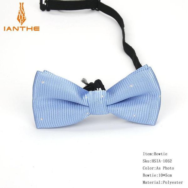 

children new fashion formal polyester kid classical bowties butterfly party pet bowtie tuxedo ties polka dot stripe boys bow tie q wmtzve, Black;gray