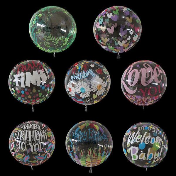 

2pcs transparent globes clear balloon helium inflatable bobo balloons wedding birthday baby shower decoration bubble supplies