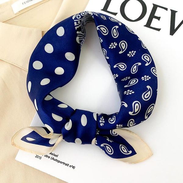 

мода paisley шеи шарф женщин 100 silk квадратные шарфы группа шейный волос foulard бандана lady оголовье wmtygt lottery2010, Blue;gray