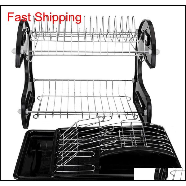 

large capacity 2 tier dish drainer upgraded drying rack kitchen storage stainless steel dish drainer spoons collectio qyletl bdetoys