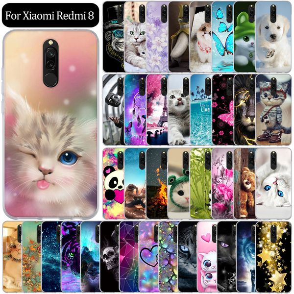 

чехол для xiaomi redmi 8 case case silicone мягкая задняя крышка для xiaomi redmi 8 крышка redmi8 телефон case funda coque bumper защитный