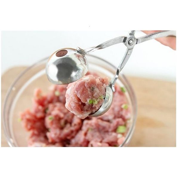 

practical convenient stainless steel stuffed new meatball clip diy fish meat rice ball maker useful