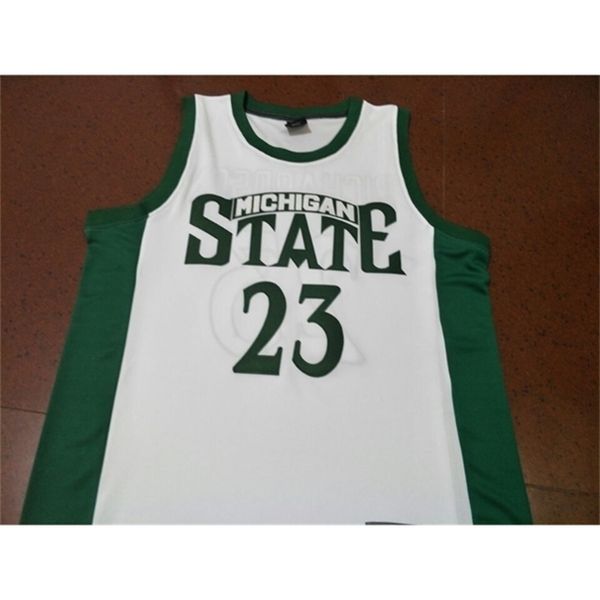 

c2604 604 youth women vintage #23 jason richardson michigan state basketball jersey size s-4xl or c2604 any name or number jersey, Black