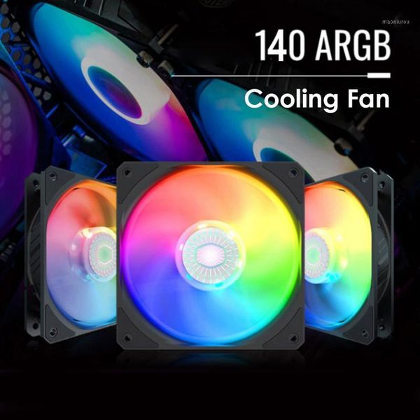 

fans & coolings argb led pc case fan 140mm addressable rgb chassis cooling for computer water system waterblock1