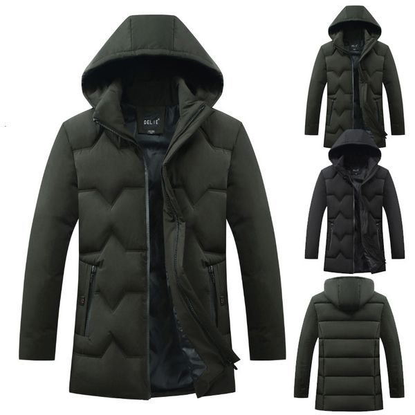

2019 personalized new twill down hooded cotton padded jaet for men, Black