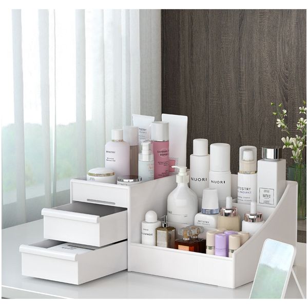 

косметическая коробка настольные косметические канцелярские принадлежности для хранения ящик для хранения пластиковых ювелирных изделий