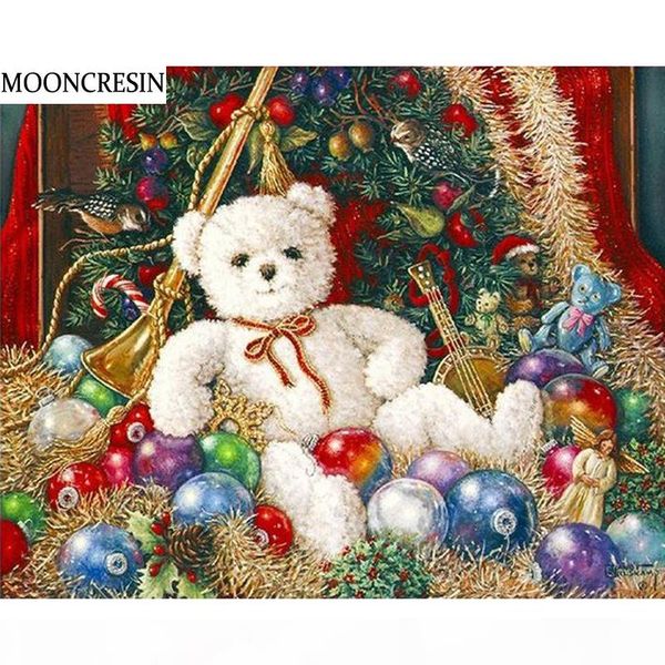 

5d diy diamond painting christmas diamond embroidery cartoon bear decoration home diamond mosaic picture of rhinestones