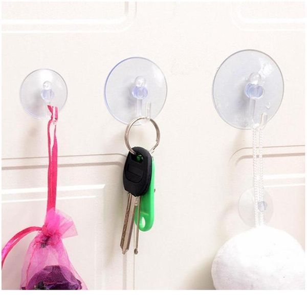 

transparent suction cup hook self adhesive wall hooks seamless stickers kitchen bathroom wall-mounted strong suction bbycxm