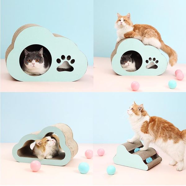 

creative wear-resistant cloud cat claw board grinding claw house cat's nest pet supplies cat tunnel toys