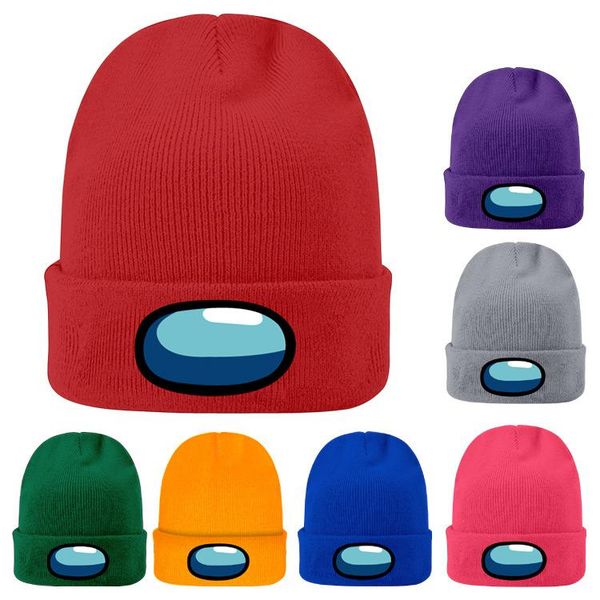 

crewmte game among us impostor vote women men skull knitted hat winter autumn warmer slouchy bonnet brimless skiing beanie hats 8 styles