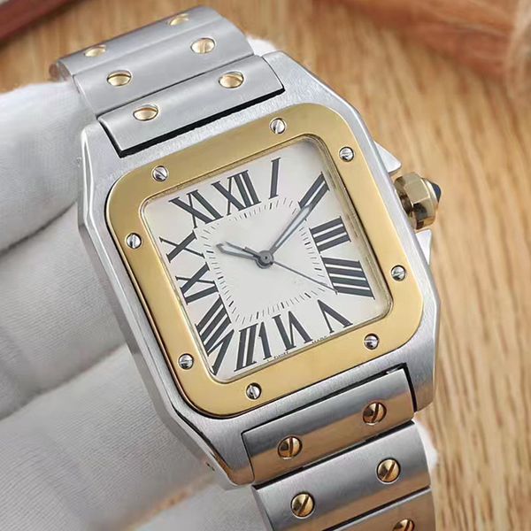 

2021 rose movement lady ladies steel lady couples dress stainless womens watches fashion gold watch mens wristwatches quartz-battery di mtnp, Slivery;brown