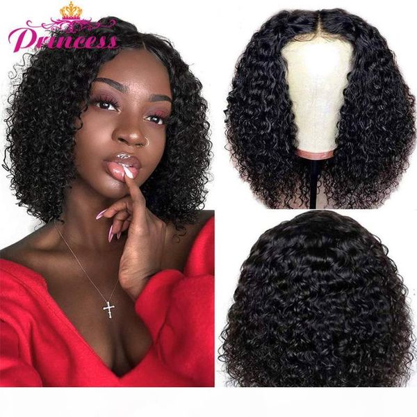 

short bob wig 4x4 lace closure human hair wigs curly bob wig brazilian lace front human hair wigs for women princess, Black;brown