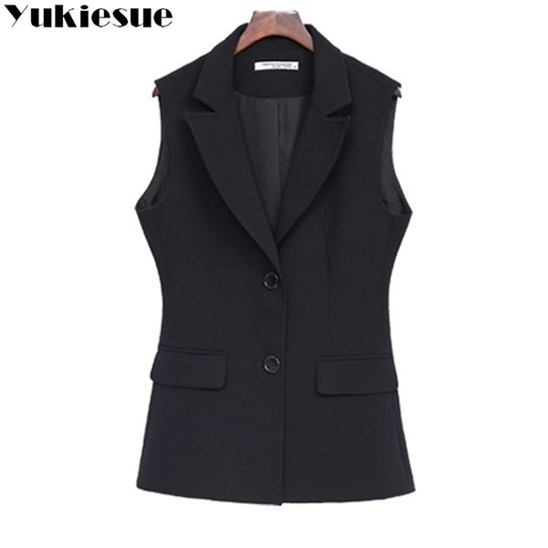 

extra plus size xl-8xl fat mm 100kg professional short coat female spring summer new sleeveless vest women vest black 201028, Black;white