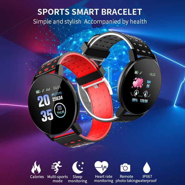 

119plus bluetooth smart pressure whatsapp blood b57 smartwatch women watch 116 tracker m4 for android watch sport men pk d13 ios weadt, Slivery;brown
