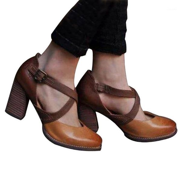 

sagace women sandals thick heel cross strap british retro style ladies sandals fashionable square heel delicate females shoes1, Black