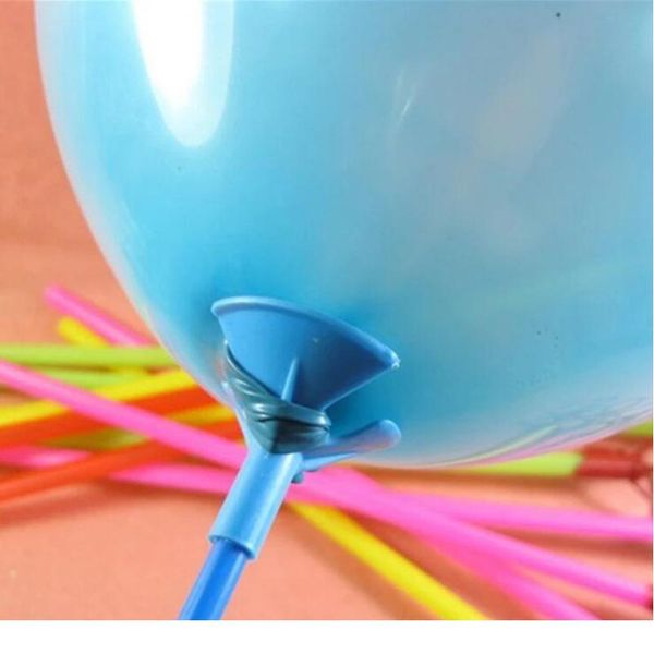 

20set 40cm latex balloon stick colorful pvc rods balloons holder sticks with cup diy wedding birthday decor party acc sqcvse