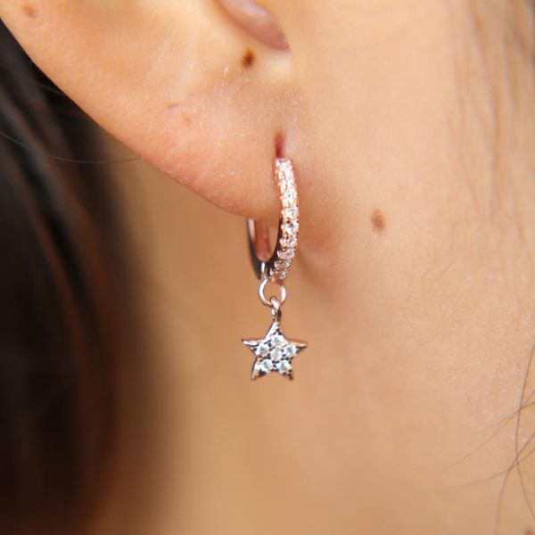

dangle & chandelier 2021 rushed brincos earrings earings delicate cute cz tiny mini minimalist girl women 925 sterling small star earring, Silver