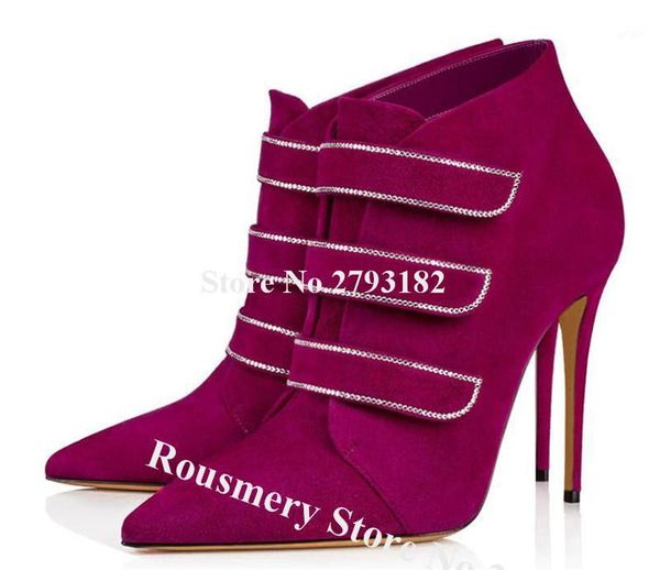 

women elegant pointed toe suede leather stiletto heel short boots purple black high heel ankle booties big size shoes1