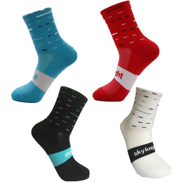 

sports socks professional road cycling breathable running bicycle bike1, Black