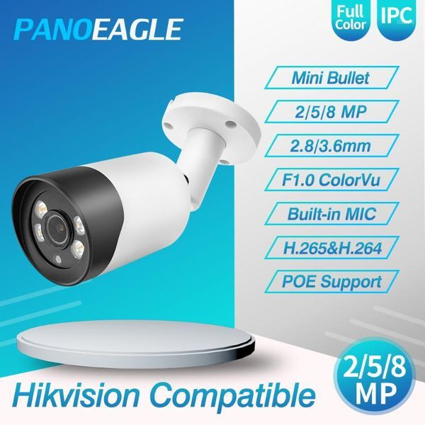 

panoeagel colorvu 8mp poe ip camera cctv camera ultra 5mp h.265 plug&play home security ipc hikvision compatible1