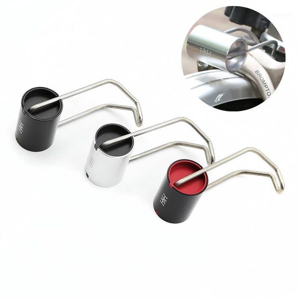 

folding bicycle light bracket for brompton bike front brake cat eye lamp holder black silver1