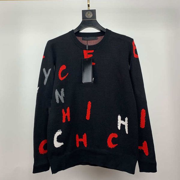 

случайные мужчины женщины свитера с письмом осенью и зимой 20fw мода новый стильный мужской свитер высококачественная уличная одежда активна, White;black