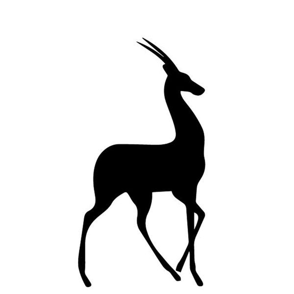 

8cm*15.6cm antelope pattern vinyl decal body of car car stickers black/silver c4-2433