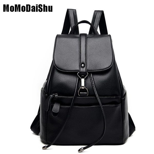 

backpack style fashion women's bag soft leather for ladies designer travel women daypack rucksack leisure sac a dos 2021