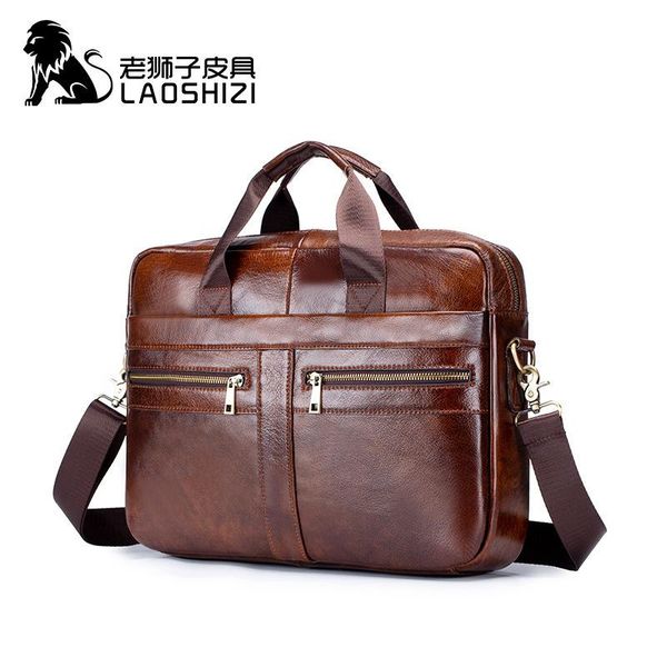 

briefcases zzslhl bag men's genuine leather briefcase male man lapnatural for men messenger bags