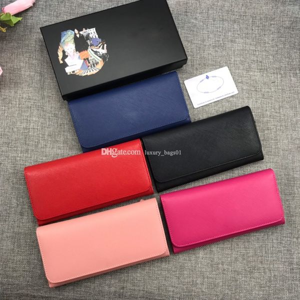 

luxury designer handbags wallet women flip wallet zipper bag female flower wallet purse fashion card holder pocket long women bag with box, Red;black