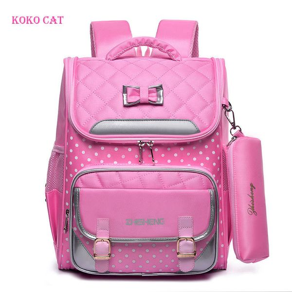 

koko cat girls school backpack orthopedic satchel primary school bags for girls 9-14 years old mochila infantil sac a dos enfant y200706