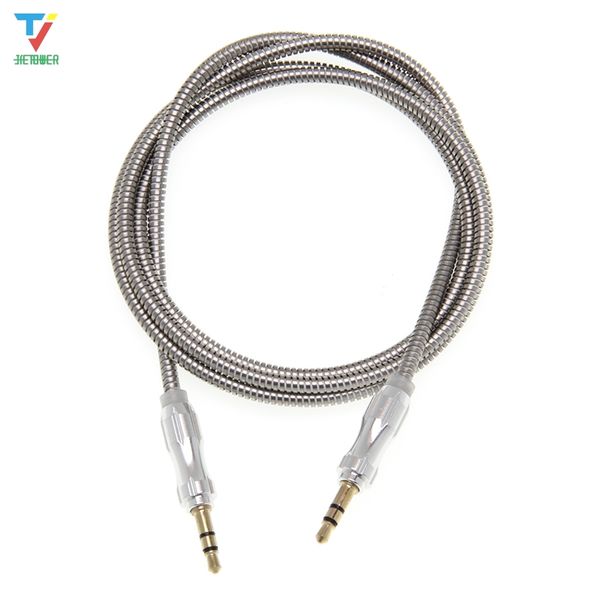 Hohe Qualität AUX Kürbis Stil Schwere Metall Audio Kabel Langlebig 3,5mm Stecker auf Stecker Audio Kabel Stecker Für MP3 auto Lautsprecher 100 teile/los