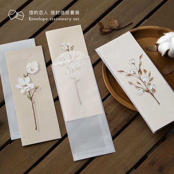 

envelopes letter paper flower series student child craft greating card gift stationery school office supplie birthday present wmtifo
