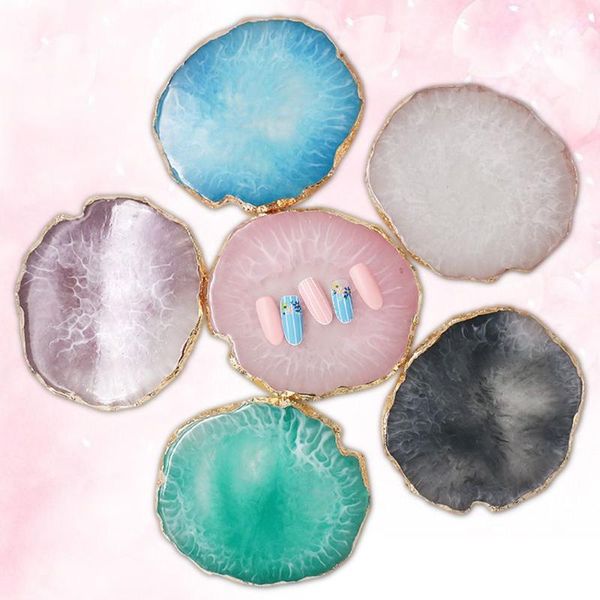 

round resin palette jewelry display stand geometric texture fashion chic earrings jade show tray p props, Pink;blue