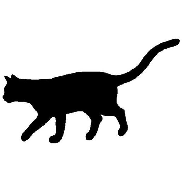

14.7*8.8cm cat halloween vinyl car sticker classic window decoration cartoon decals black/silver c4-0527