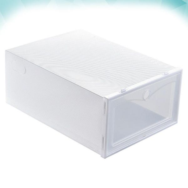 

6pcs 33x23x13cm shoes case thicken shoes box style shoe storage box white