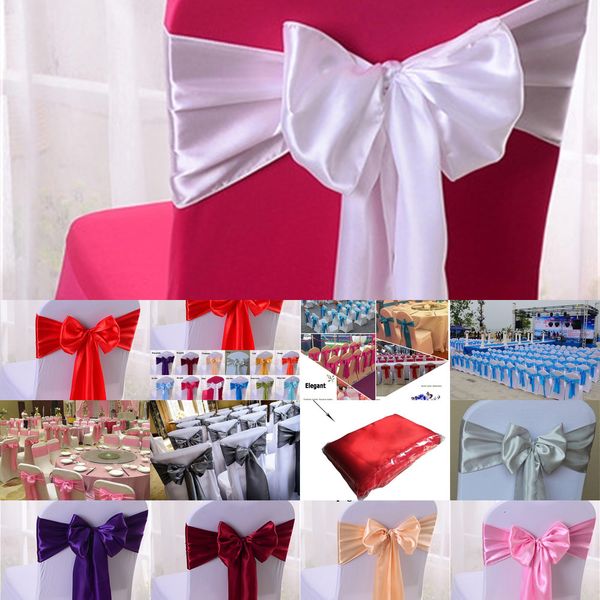 

cover sash bow tie ribbon decoration satin party supplies chair sashes for wedding deocoration 10 nqvb2