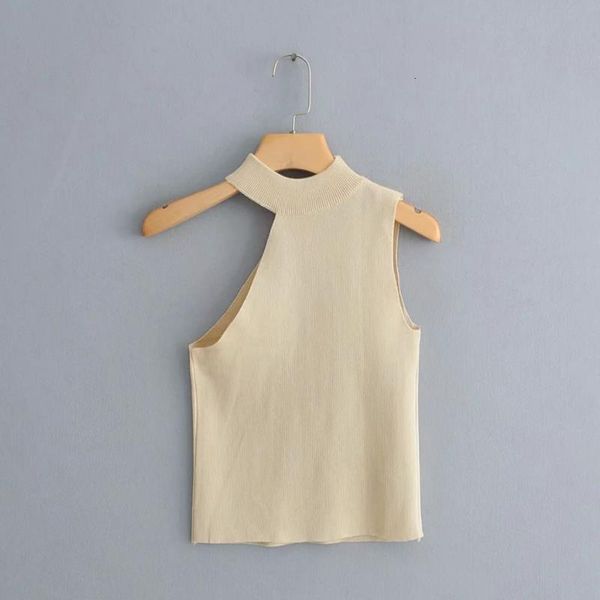 

women pullover irregularity sleeveless knitting vest solid female thin sweater 2021 summer casual lady pullovers sw595, White;black