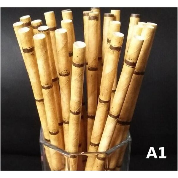 

biodegradable bamboo paper straw bamboo straws eco-friendly 25pcs a lot party use bamboo straws disaposable jllfmc lajiaoyard