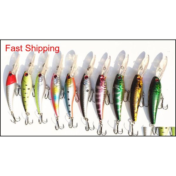 

fishing lure crank minow 90mm 8g 10 pieces/lot shipping amlsb kui49