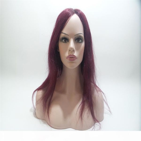 

full lace human hair wig glueless wig line straight brazilian women my senior silk hair full lace wig weave human color # j99 black women, Black;brown