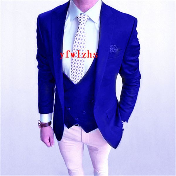 

handsome one button groomsmen peak lapel groom tuxedos men suits wedding/prom/dinner man blazer(jacket+pants+tie+vest) w627, Black;gray
