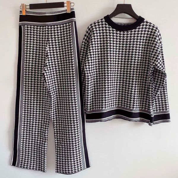 

20fw womens two piece sets fashion sweater + pants suits for women new autumn and winter ladies tracksuits 2020 new wholesale, White