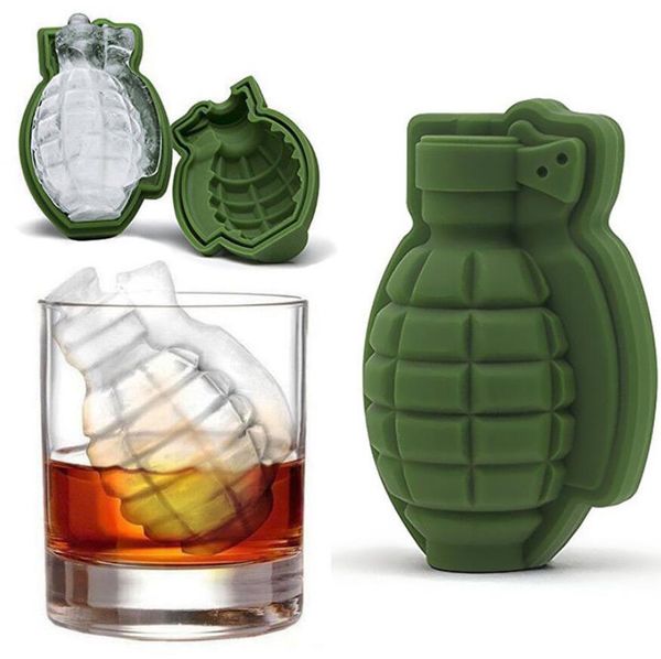 

3d green silicone grenade cake mold baking mold ice bar party gift kitchen ice cube cake mold chocolate kitchen bar tool dhl