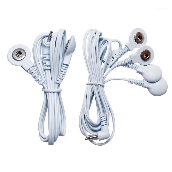 

electrode lead wires connecting cables massager electrode wire plug 2/4 buttons for digital tens therapy machine1